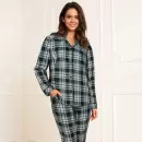 Lady Avenue - Cotton Flannel Pyjamas, Forrest Checks Lady Avenue - Cotton Flannel Pyjamas, Forrest Checks