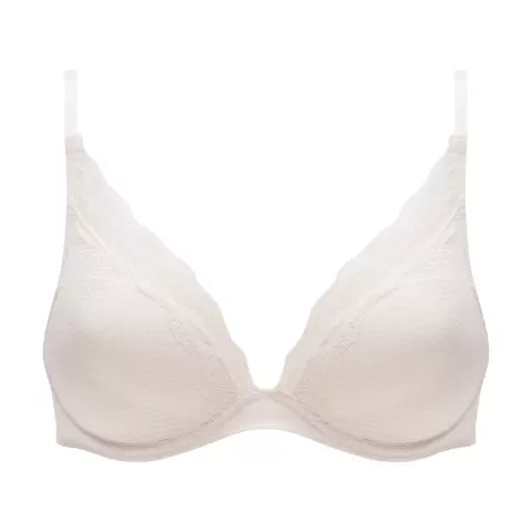 Brooklyn Plunge Bra, Talc