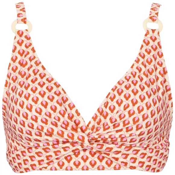 Missya - Lucca Bikini Top, Ivory With Rose