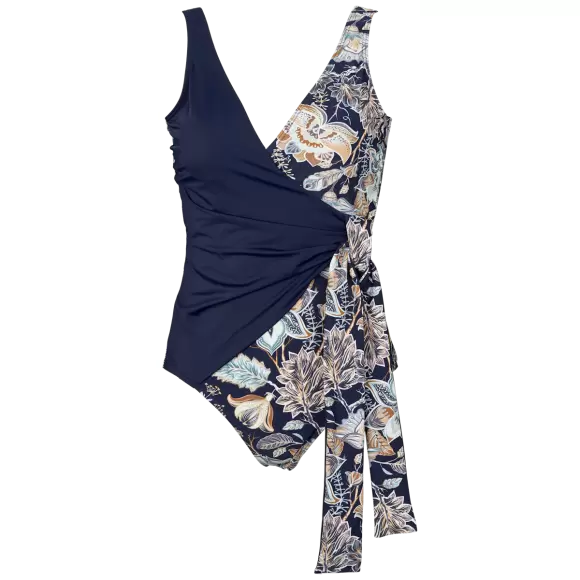 Missya - Monaco 3 Color Badedragt, Navy With Print