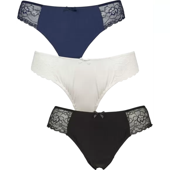 Missya - Lace Tai 3-Pack, Navy