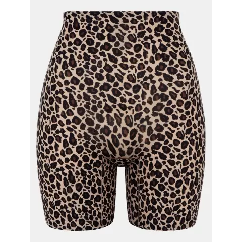 Soft Stretch Shorts Med Langt Ben, Leopard Soft Stretch Shorts Med Langt Ben, Leopard