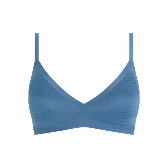 Chantelle - Soft Stretch Top Stribet, Jeans Blue