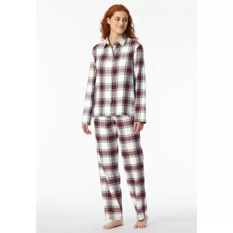 Pyjamas Woven Lang Ærme, Multicolor