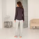 Lady Avenue - Bamboo Flannel Pyjamas, Deer/Rose Stripes Lady Avenue - Bamboo Flannel Pyjamas, Deer/Rose Stripes
