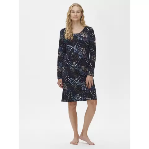 Dam Big Shirt Lang Ærme Tuike, Mørkeblå