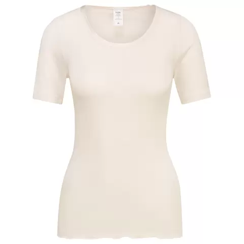 True Confidence Uld/Silke T-Shirt, Råhvid