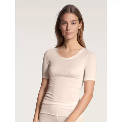 True Confidence Uld/Silke T-Shirt, Råhvid