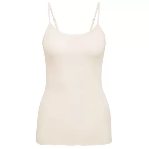 Uld/Silke Spaghetti Strop, Råhvid