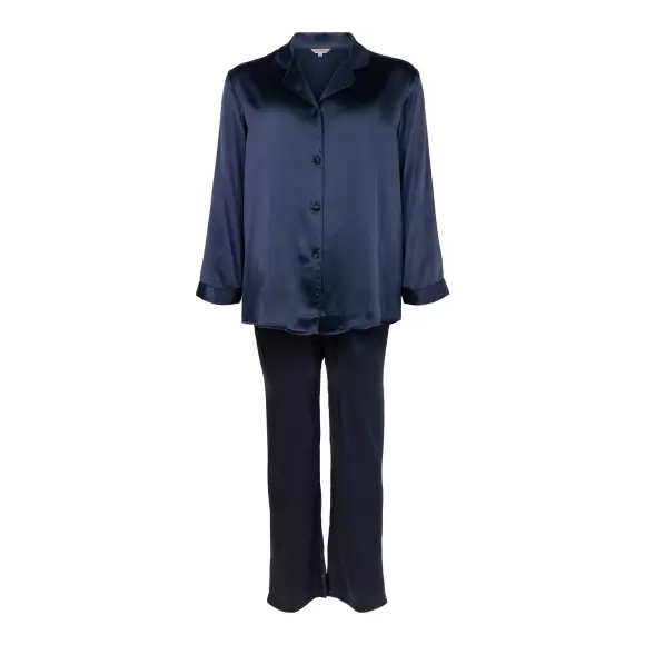 Lady Avenue - Pure Silk Pyjamas, Indigo Lady Avenue - Pure Silk Pyjamas, Indigo
