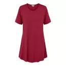 Lady Avenue - Bamboo Big Shirt Kort Ærme, Ruby Red Lady Avenue - Bamboo Big Shirt Kort Ærme, Ruby Red