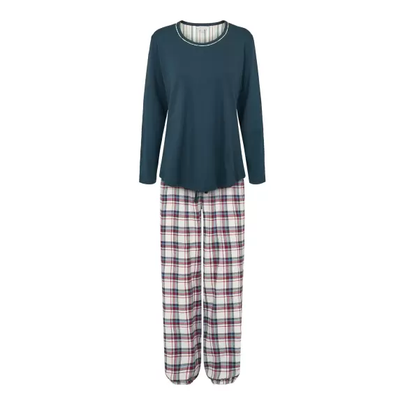 Lady Avenue - Cotton Flannel Pyjamas, Indigo Lady Avenue - Cotton Flannel Pyjamas, Indigo