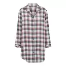 Lady Avenue - Cotton Flannel Natskjorte, Blue/red Checks Lady Avenue - Cotton Flannel Natskjorte, Blue/red Checks
