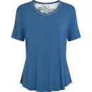 Wiki - Bambus Pyjamas Kort Ærme, Blue Grey Floral