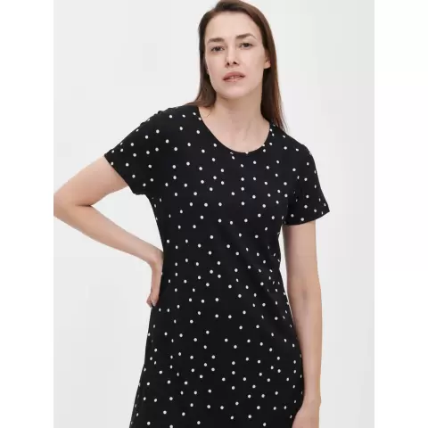 Pallo Natkjole Kort Ærme, Sort