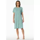 Schiesser - Natkjole Kort Ærme, Jade Green