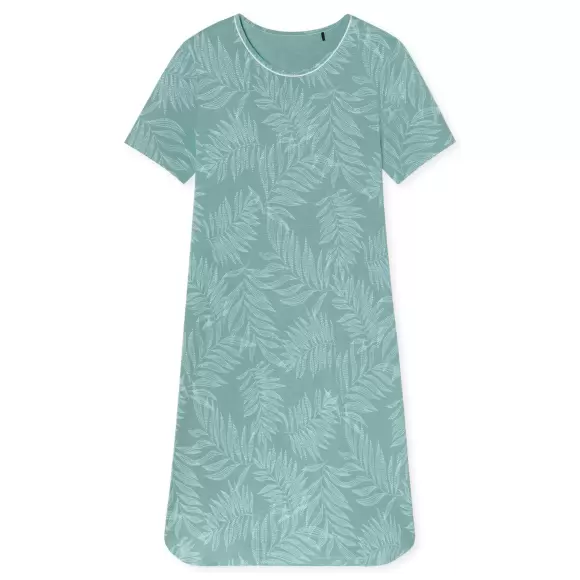 Schiesser - Natkjole Kort Ærme, Jade Green