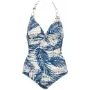Missya - Nura Halterneck Badedragt, Palm Print
