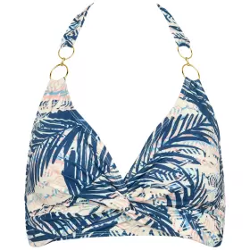 Nura Bikinitop Halterneck, Palm Print