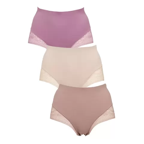 Seamless Lace Maxi 3-Pak, Dusty Rose