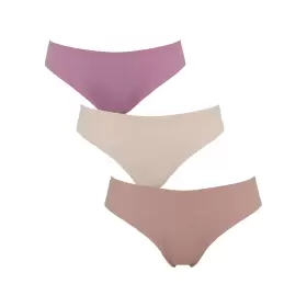 Seamless Lace String 3-pak, Dusty Rose
