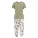Damella Of Sweden - Pyjamas Kort Ærme, Khaki