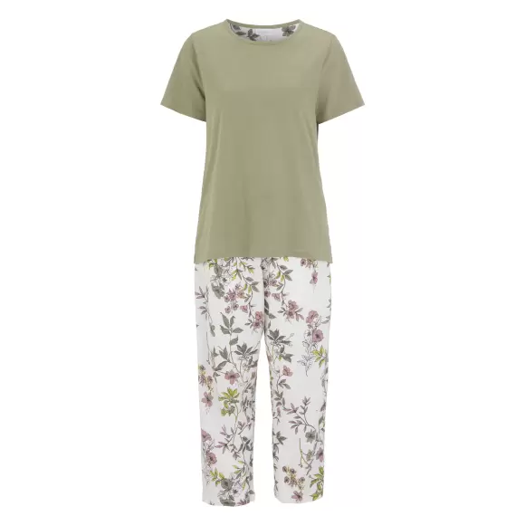 Damella Of Sweden - Pyjamas Kort Ærme, Khaki