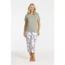 Damella Of Sweden - Pyjamas Kort Ærme, Khaki
