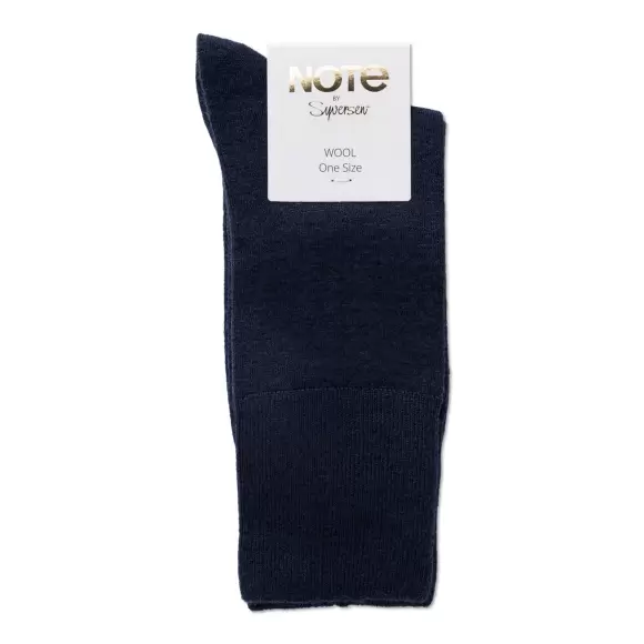 NOTE - Fine Wool Ankelstrømpe, Navy
