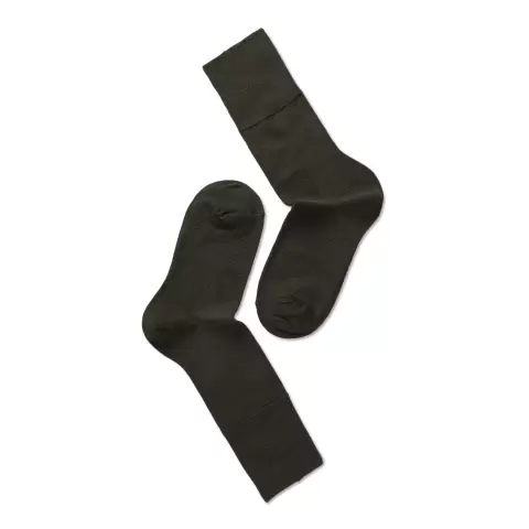 Fine Wool Ankelstrømpe, Olive