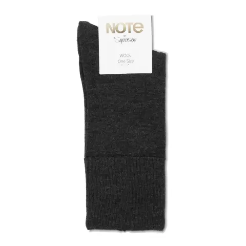 Fine Wool Ankelstrømpe, Antracite Fine Wool Ankelstrømpe, Antracite