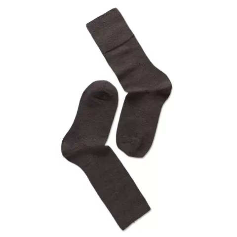 Fine Wool Ankelstrømpe, Brown