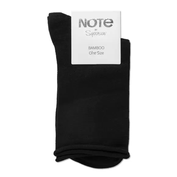 NOTE - Bambus Ankelstrømpe, Black