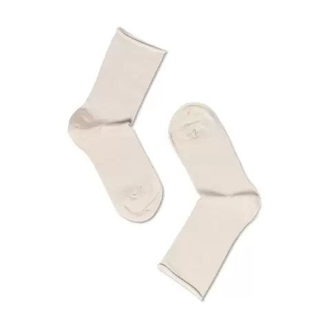 Bambus Ankelstrømpe, Beige