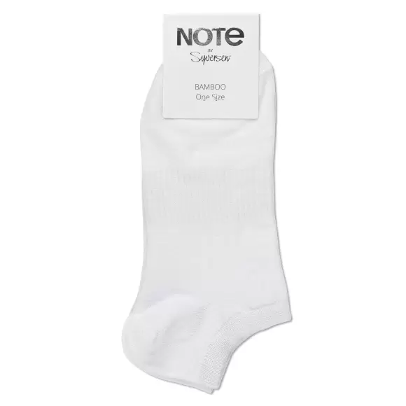 NOTE - Bamboo Sneakerstrømpe, White