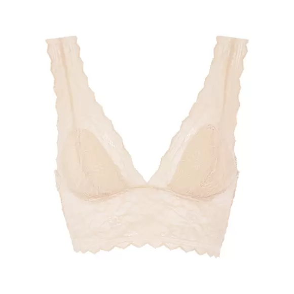 Femilet - Floral Touch Blondetop, Golden Beige