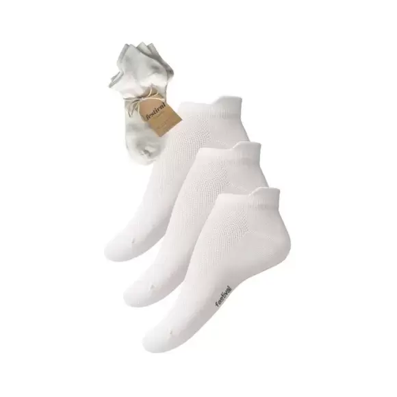 Festival - Bamboo Sneaker 3-Pak, Hvid