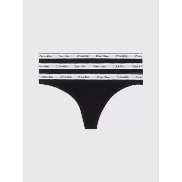 Calvin Klein - String 3-Pak, Sort