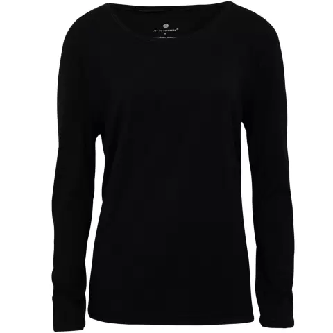 Bambus - Bomuld Langærmet, Sort