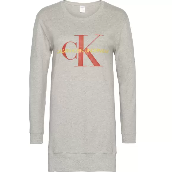 Calvin Klein - L/S Nightshirt, Grey Heathe