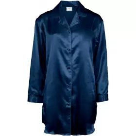 Satin Nightshirt, Navy 