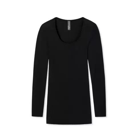 Bomuld Lang Ærme, Black