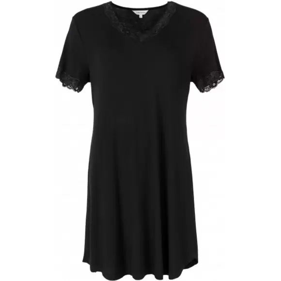 Wiki - Bamboo Natkjole Kortærmet, Black Wiki - Bamboo Natkjole Kortærmet, Black