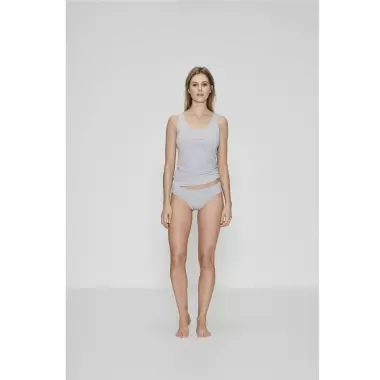 Bambus - Bomuld Top Bred Strop, Grå