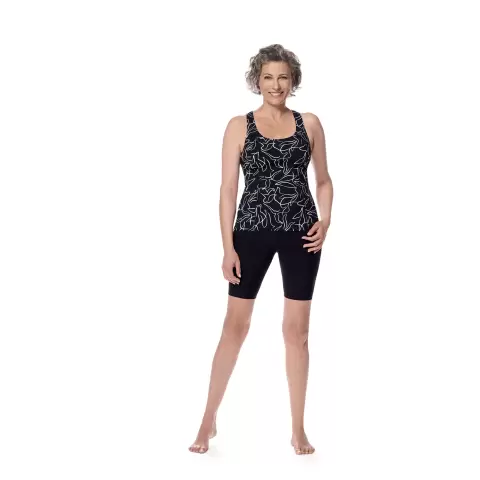 Lagos Tankini, Black/White