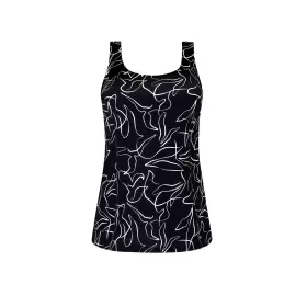Lagos Tankini, Black/White Lagos Tankini, Black/White