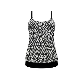 Salta Tankini, Black/Off-white Salta Tankini, Black/Off-white