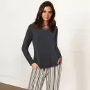 Wiki - Bambus Pyjamas Lang Ærme, Charcoal