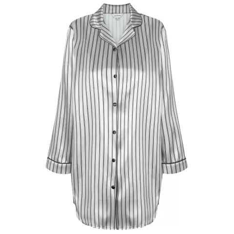 Satin Natskjorte, Turbulence/Grey