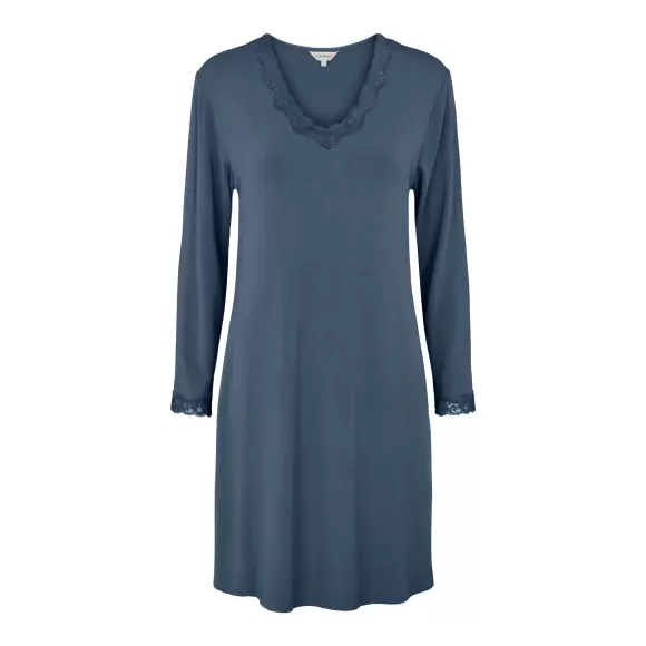 Lady Avenue - Bambus Natkjole, Denim Blue Lady Avenue - Bambus Natkjole, Denim Blue